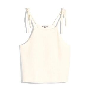 Madewell White Tie Knot Blouse Tank Top Size XS NWOT